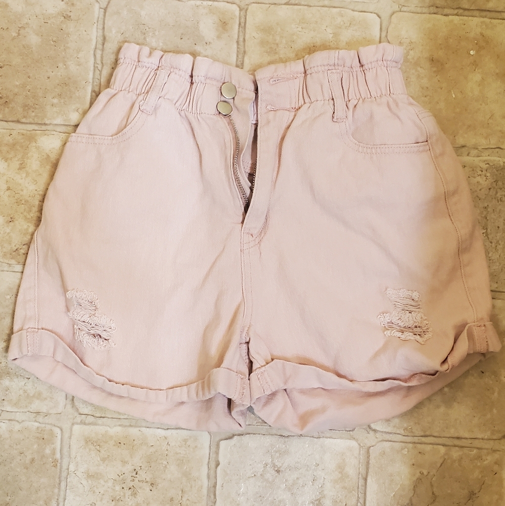 Aaron & Amber High wasted shorts, blush color, size medium.